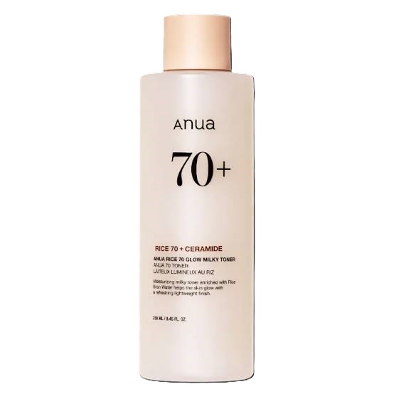Anua 70+ rice glow milky toner