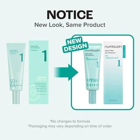 Numbuzin clear filter sun essence